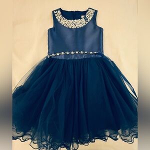 Cinderella Couture Blue Sequence Tulle Skirted Formal Dress